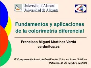 fundamentos y aplicaciones de la colorimetr a diferencial