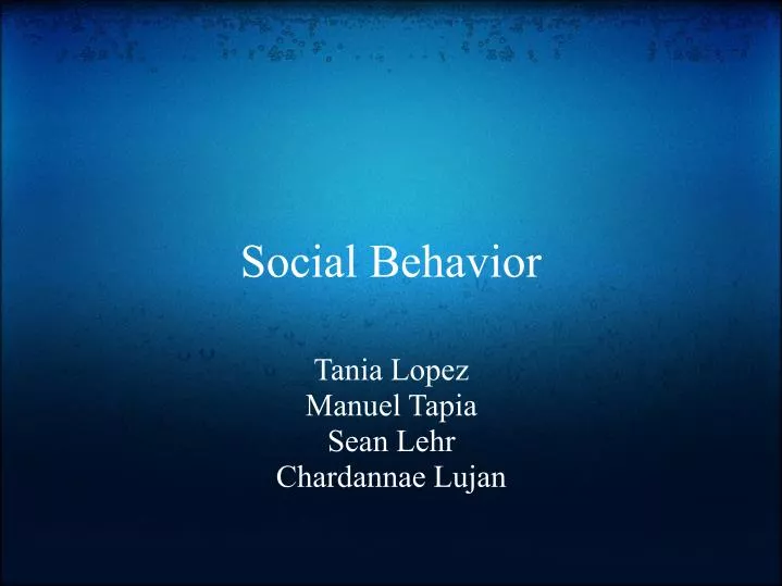social behavior
