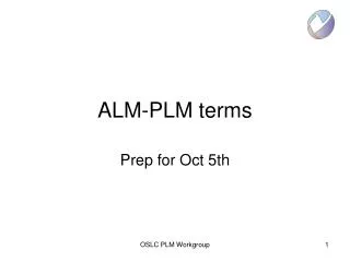 ALM-PLM terms