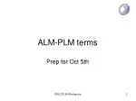 ALM-PLM terms - slide 1