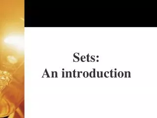 Sets: An introduction