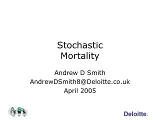 Stochastic Mortality