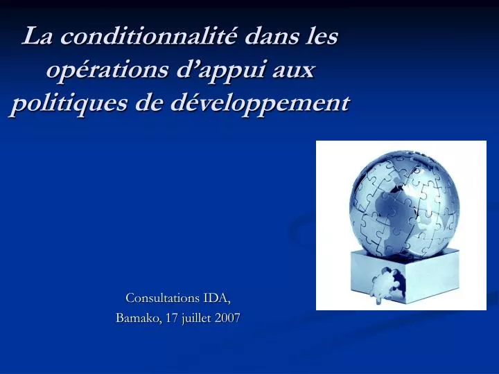 consultations ida bamako 17 juillet 2007