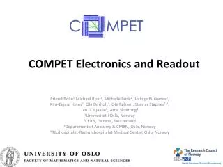 COMPET Electronics and Readout