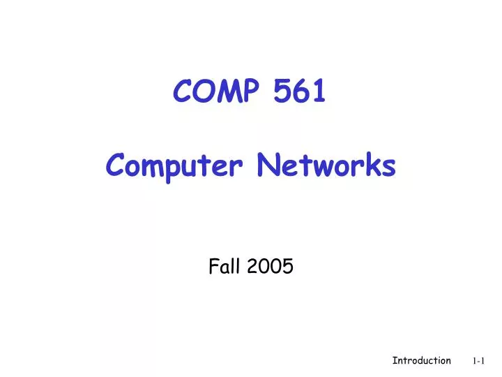 comp 561 computer networks