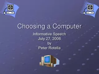 Choosing a Computer