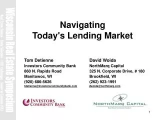 Navigating Today's Lending Market