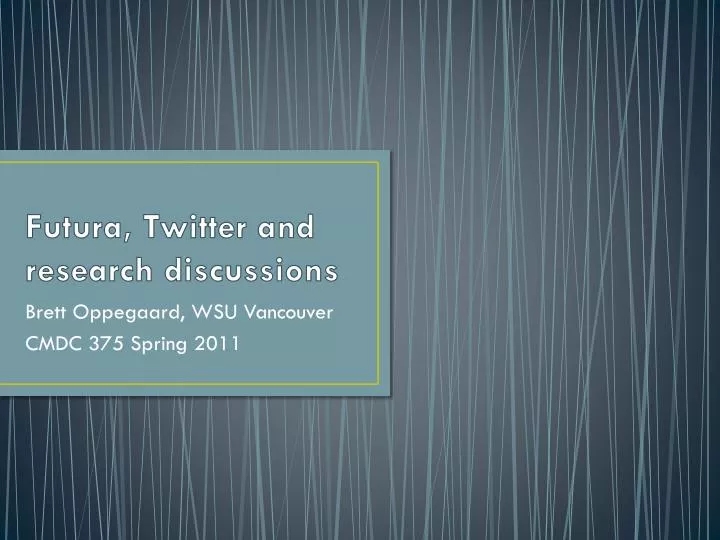 futura twitter and research discussions