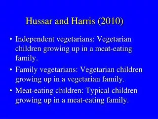 Hussar and Harris (2010)