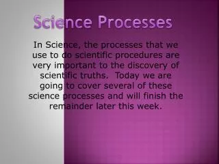 Science Processes