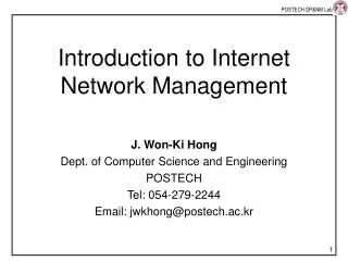 introduction to internet network management