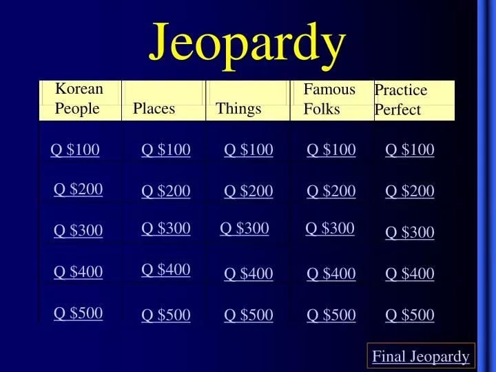 jeopardy