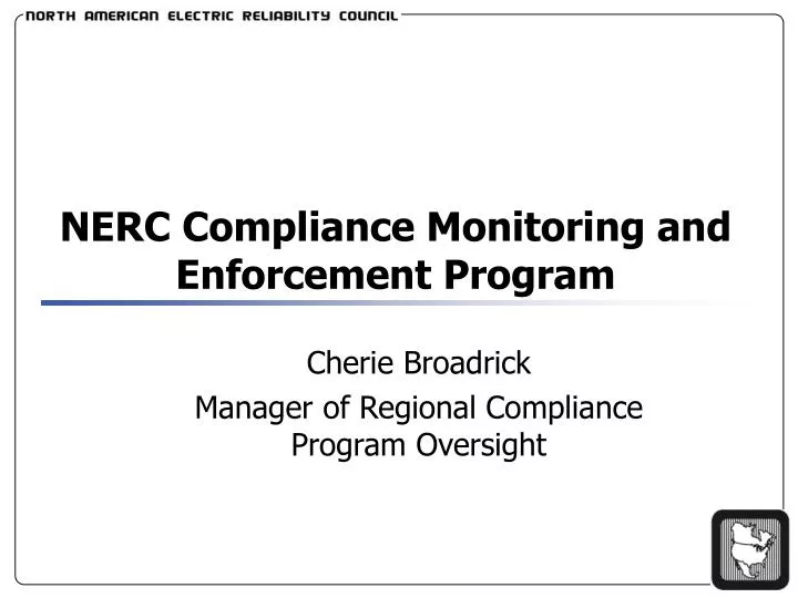 nerc compliance monitoring and enforcement program