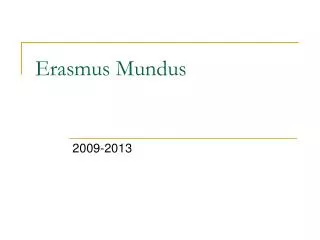 erasmus mundus