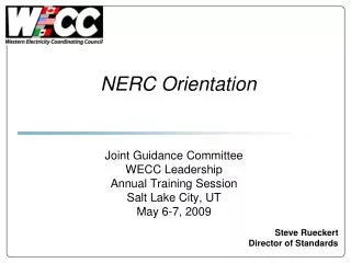NERC Orientation