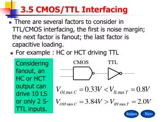 3.5 CMOS/TTL Interfacing