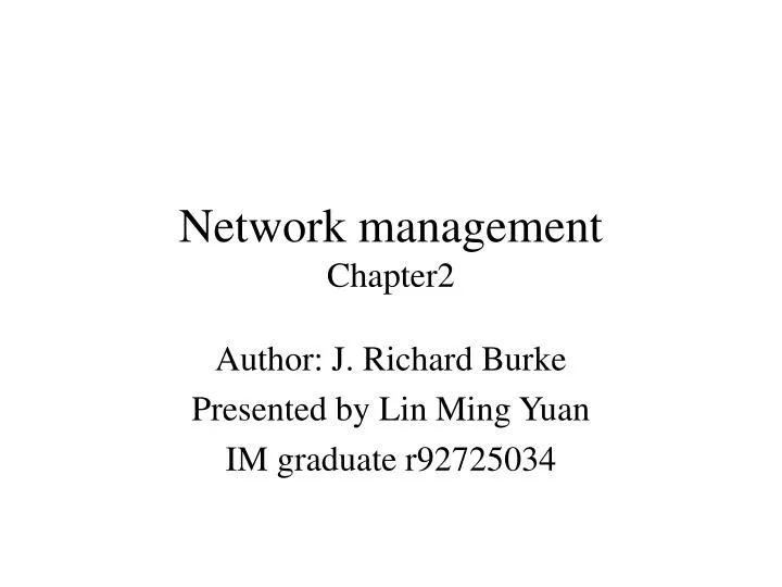 network management chapter2