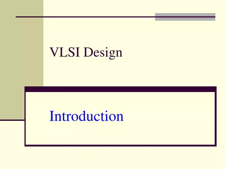 vlsi design introduction