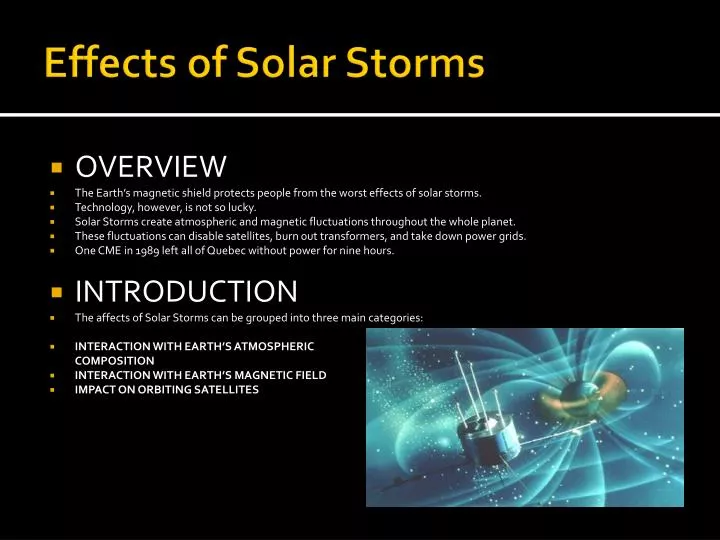effects of solar storms