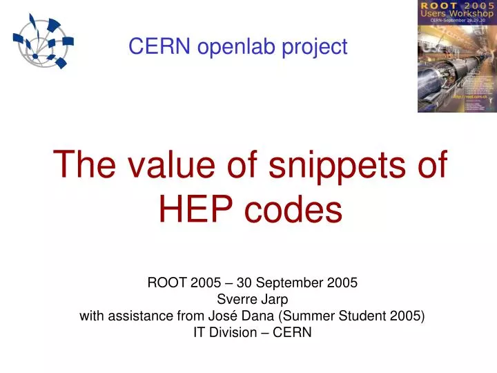 the value of snippets of hep codes