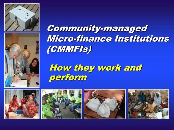 community managed micro finance institutions cmmfis