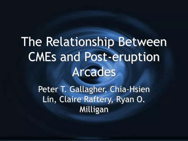 the relationship between cmes and post eruption arcades