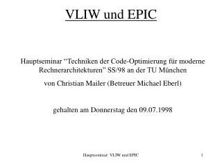vliw und epic