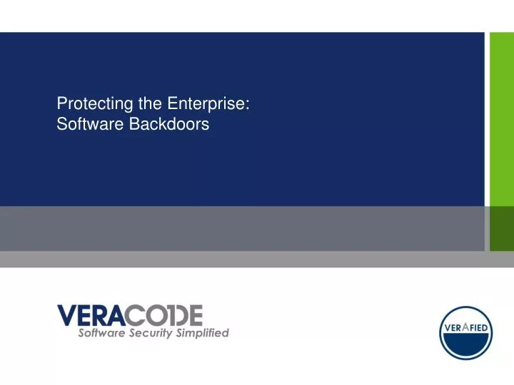 protecting the enterprise software backdoors