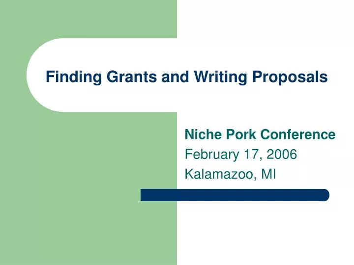 finding grants and writing proposals