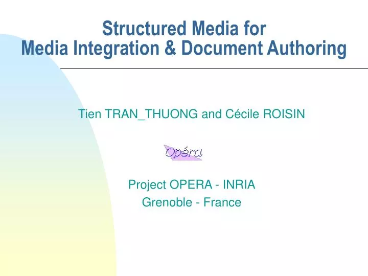 structured media for media integration document authoring
