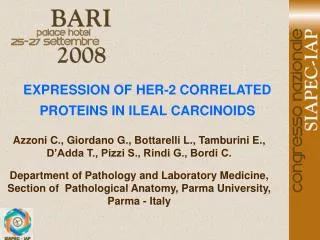 EXPRESSION OF HER-2 CORRELATED PROTEINS IN ILEAL CARCINOIDS