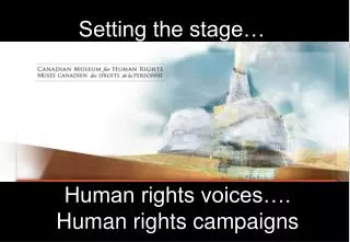 Human rights voices…. Human rights campaigns