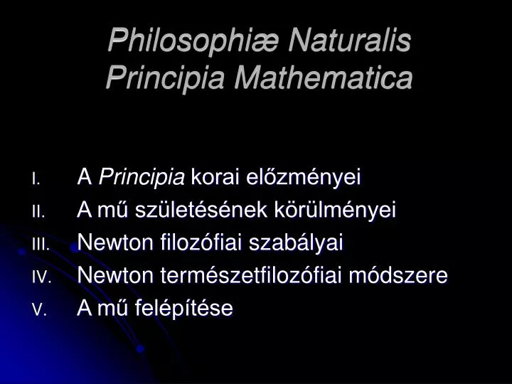 philosophi naturalis principia mathematica