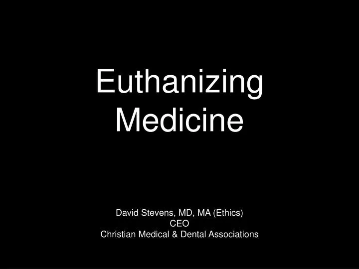 euthanizing medicine