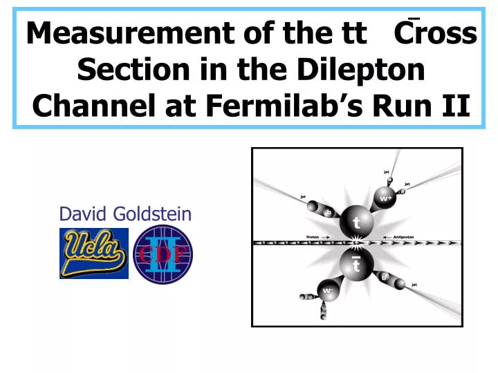 measurement of the tt cross section in the dilepton channel at fermilab s run ii