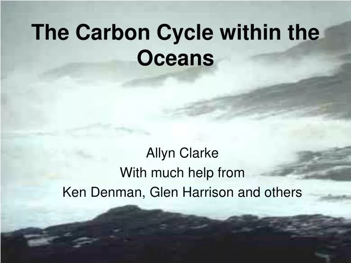 the carbon cycle within the oceans