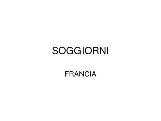 soggiorni