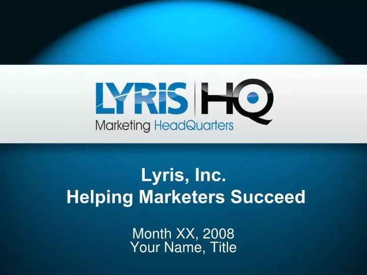 lyris inc helping marketers succeed
