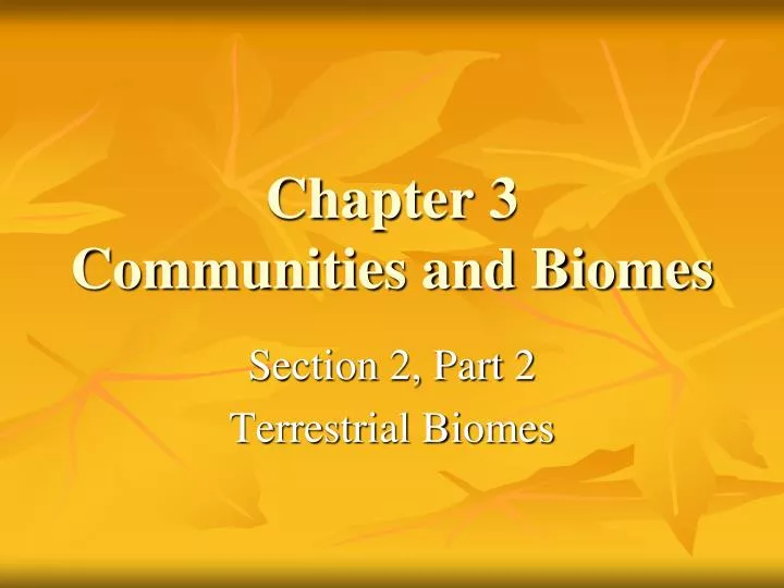 chapter 3 communities and biomes