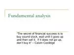 Fundamental analysis