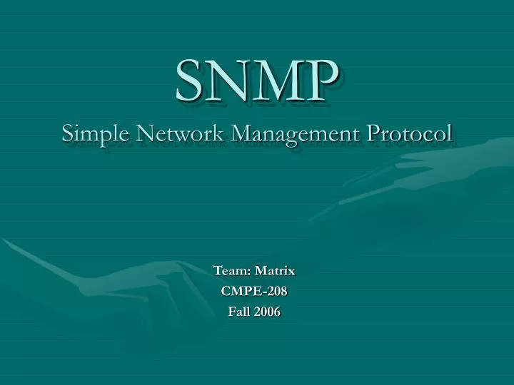 snmp simple network management protocol