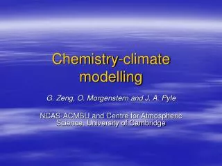 Chemistry-climate modelling
