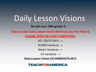 Daily Lesson Visions