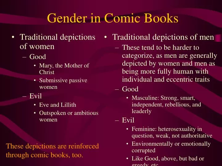gender in comic books