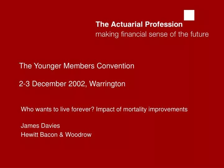the younger members convention 2 3 december 2002 warrington