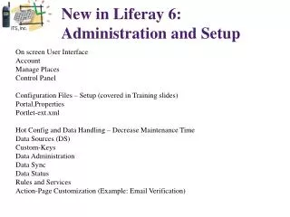 New in Liferay 6: Administration and Setup