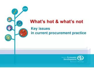 Key issues in current procurement practice