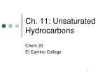 Ch. 11: Unsaturated Hydrocarbons - slide 1
