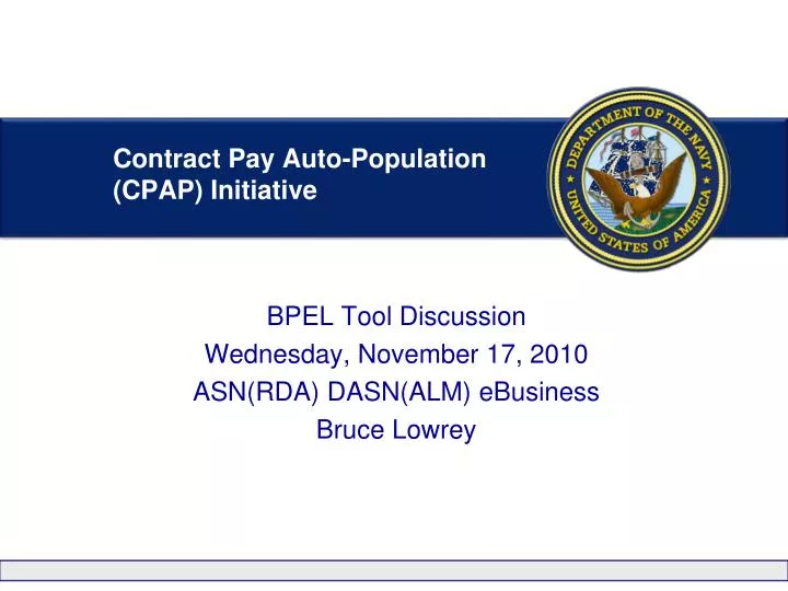 contract pay auto population cpap initiative