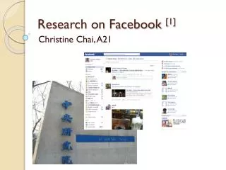 Research on Facebook [1]